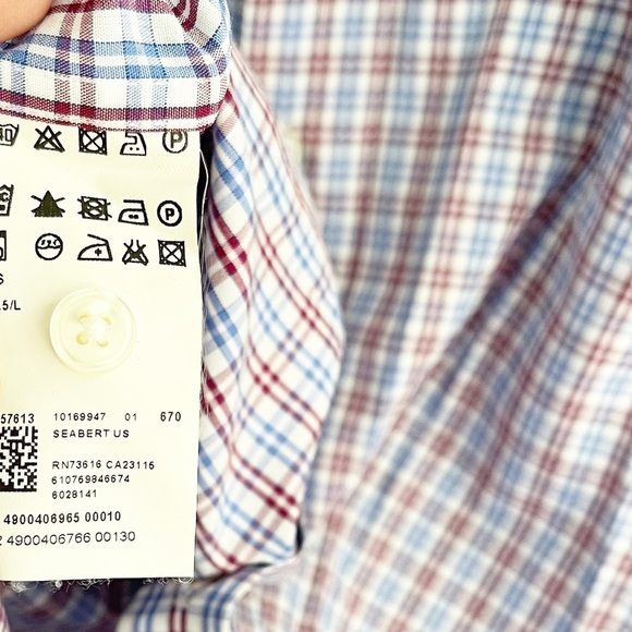 Boss / Hugo Boss Red White and Blue Button Down Shirt - Picture 4 of 6